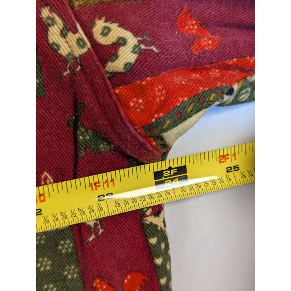 Vintage Signum Mens Patchwork Rooster Print Button-Up Shirt L - Picture 5 of 7